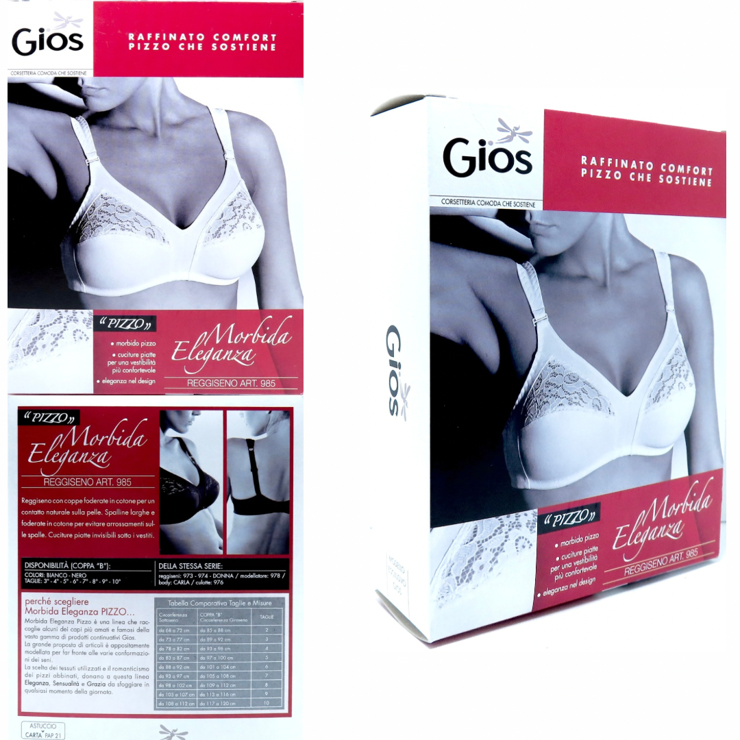 Gios| Reggiseno morbido in pizzo art. 985