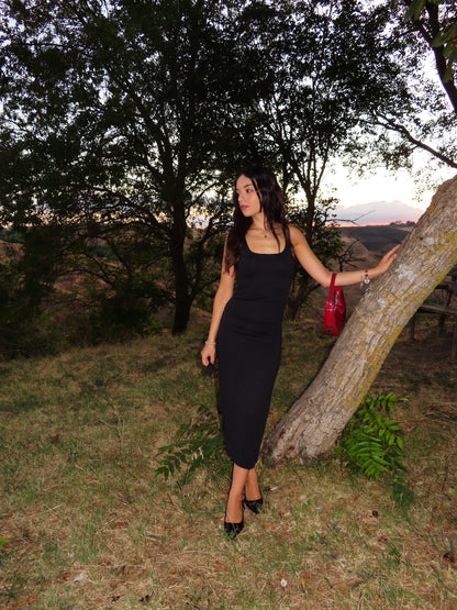 Tubino midi nero aderente