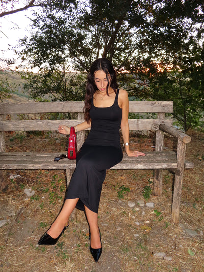 Tubino midi nero aderente