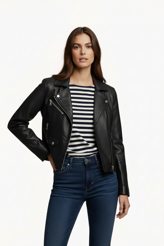Biker nero donna