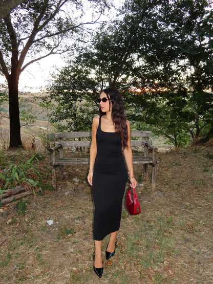 Tubino midi nero aderente